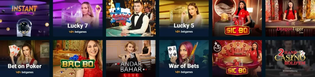 Rise of Bets live casino